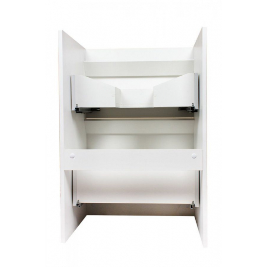 Тумба с раковиной STYLE LINE Даллас 120 Люкс Plus R напольная, белая, 2 ящика