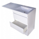 Тумба с раковиной STYLE LINE Даллас 120 Люкс Plus R напольная, белая, 3 ящика