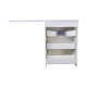 Тумба с раковиной STYLE LINE Даллас 130 Люкс Plus L напольная, белая, 3 ящика