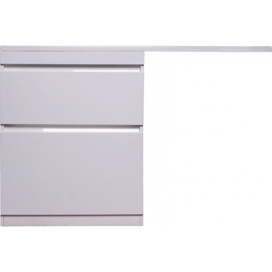 Тумба с раковиной STYLE LINE Даллас 130 Люкс Plus L напольная, эмаль, раковина Даллас 130 левая