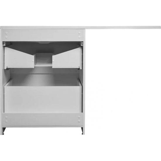 Тумба с раковиной STYLE LINE Даллас 130 Люкс Plus L напольная, эмаль, раковина Даллас 130 левая