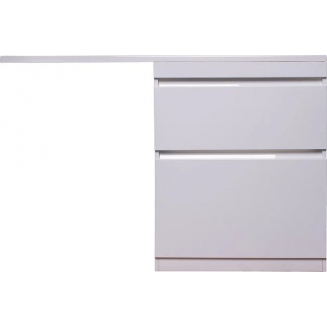 Тумба с раковиной STYLE LINE Даллас 130 Люкс Plus R напольная, эмаль, раковина Даллас 130 правая