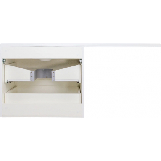 Тумба с раковиной STYLE LINE Даллас 130 Люкс Plus R подвесная, эмаль, раковина Даллас 130 правая