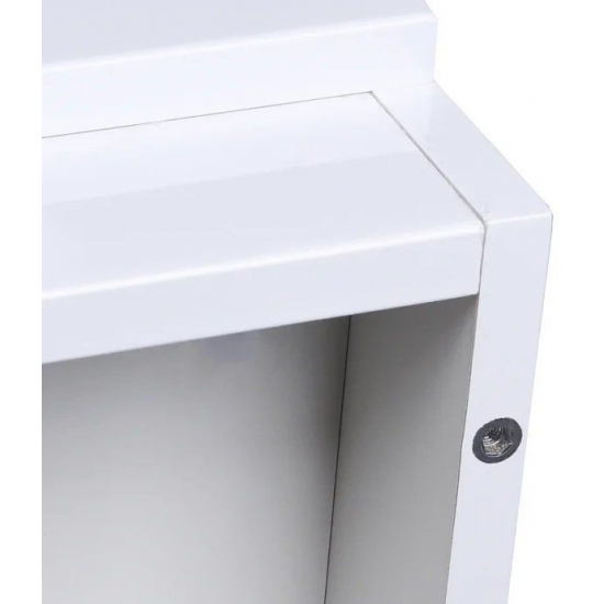Тумба с раковиной STYLE LINE Даллас 140 Люкс Plus L напольная, белая, 2 ящика