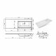 Тумба с раковиной STYLE LINE Даллас 140 Люкс Plus R подвесная, белая, 2 ящика