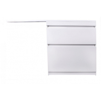 Тумба с раковиной STYLE LINE Даллас 150 Люкс Plus R напольная, белая, 2 ящика