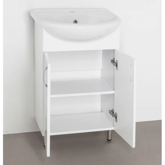 Тумба с раковиной STYLE LINE Эко Фьюжн №9 55 белая