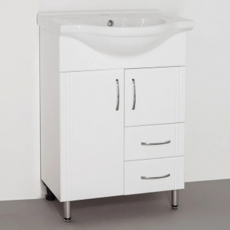 Тумба с раковиной STYLE LINE Эко Стандарт №10/2 60 белая