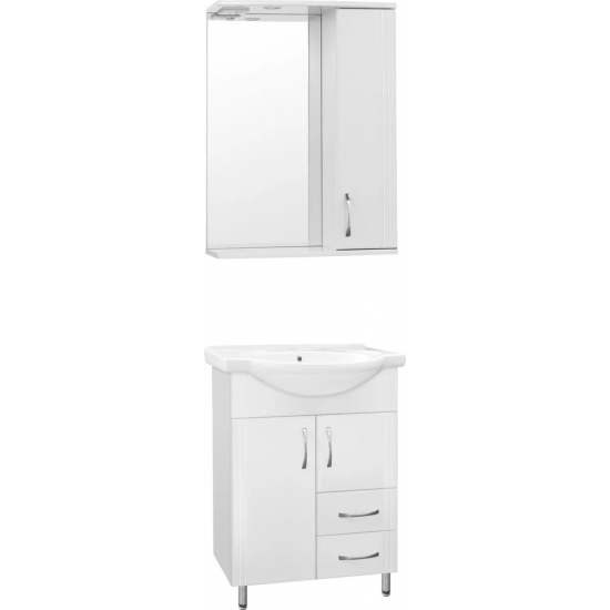 Тумба с раковиной STYLE LINE Эко Стандарт №10/2 60 белая