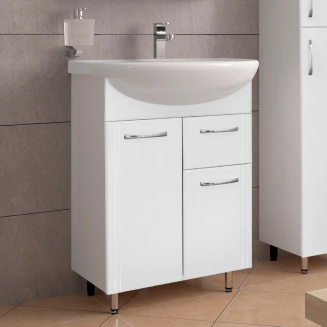 Тумба с раковиной STYLE LINE Эко Стандарт №11 61 белая