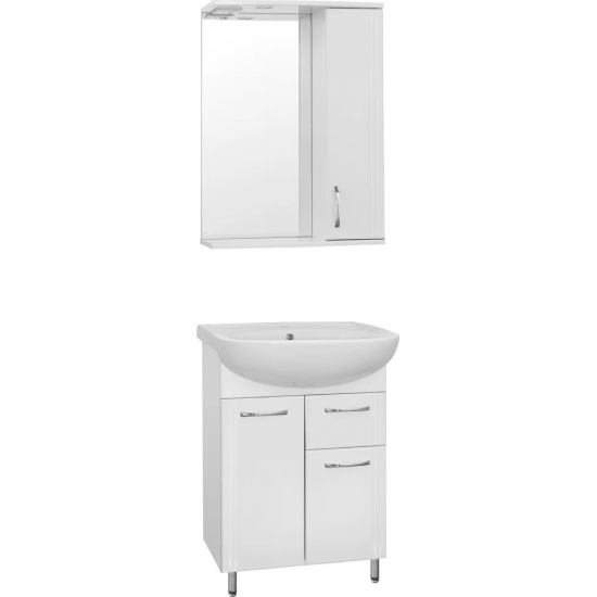 Тумба с раковиной STYLE LINE Эко Стандарт №11 61 белая