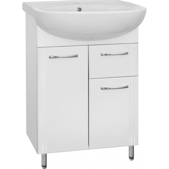 Тумба с раковиной STYLE LINE Эко Стандарт №11 61 белая