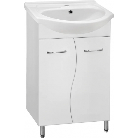 Тумба с раковиной STYLE LINE Эко Стандарт №12 55 белая