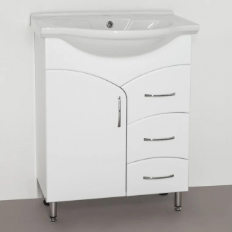 Тумба с раковиной STYLE LINE Эко Стандарт №22 65 белая