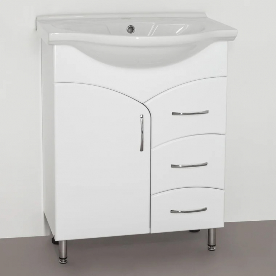 Тумба с раковиной STYLE LINE Эко Стандарт №22 65 белая