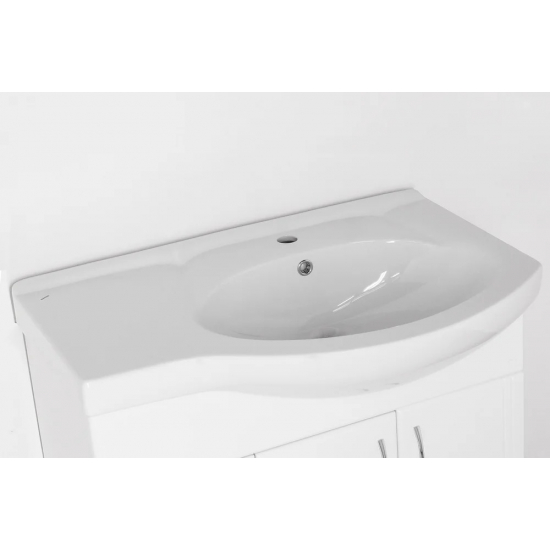 Тумба с раковиной STYLE LINE Эко Стандарт №25 82 белая, левая