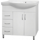 Тумба с раковиной STYLE LINE Эко Стандарт №25 82 белая, левая