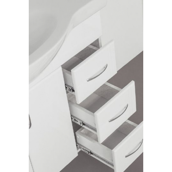 Тумба с раковиной STYLE LINE Эко Стандарт №25 82 белая, правая