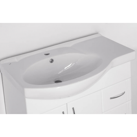 Тумба с раковиной STYLE LINE Эко Стандарт №25 82 белая, правая