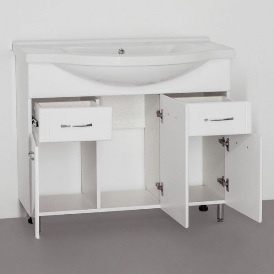 Тумба с раковиной STYLE LINE Эко Стандарт №26 100 белая