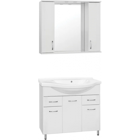 Тумба с раковиной STYLE LINE Эко Стандарт №26 100 белая