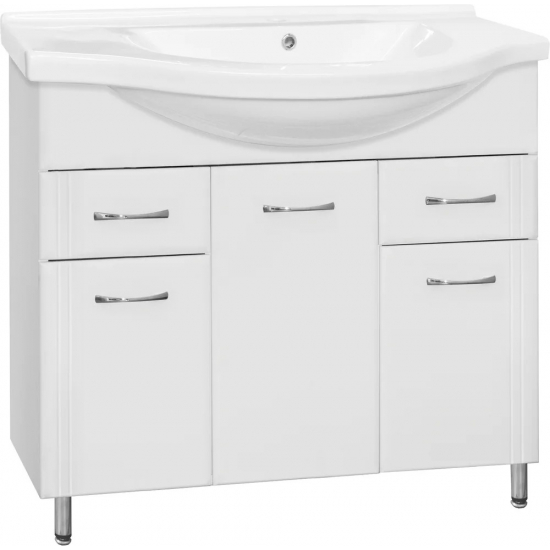 Тумба с раковиной STYLE LINE Эко Стандарт №26 100 белая