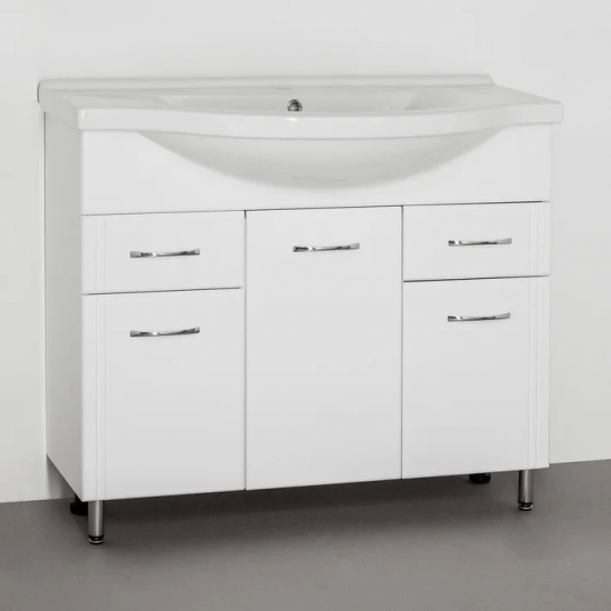 Тумба с раковиной STYLE LINE Эко Стандарт №26 100 белая