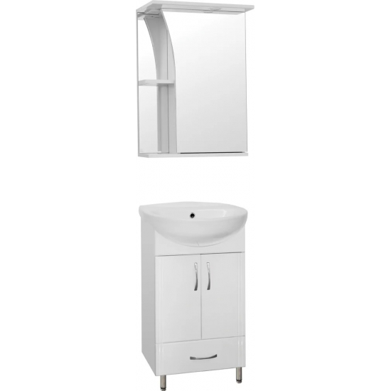 Тумба с раковиной STYLE LINE Эко Стандарт №9/1Б 50 белая