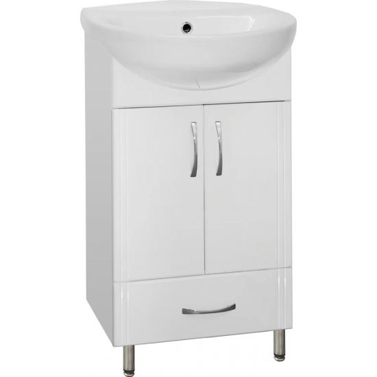 Тумба с раковиной STYLE LINE Эко Стандарт №9/1Б 50 белая