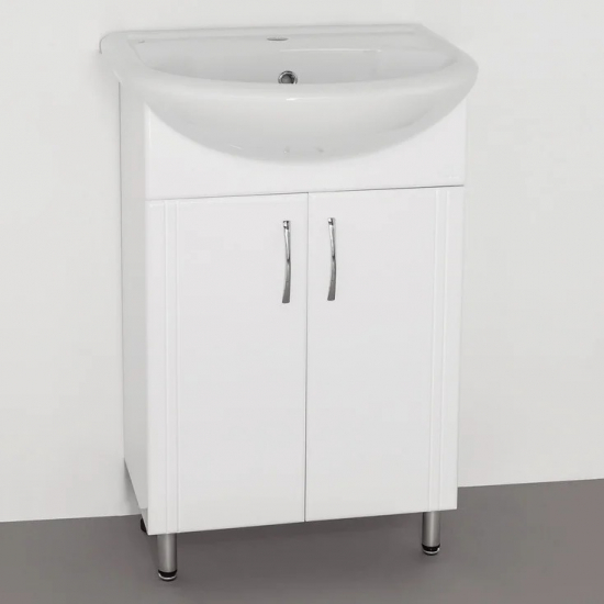 Тумба с раковиной STYLE LINE Эко Стандарт №9 55 белая