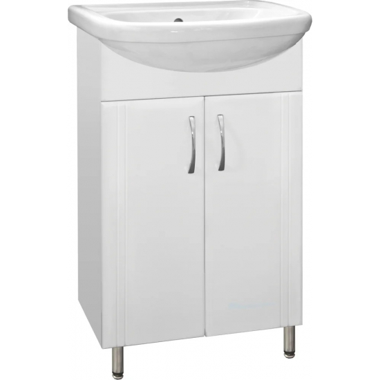 Тумба с раковиной STYLE LINE Эко Стандарт №9 55 белая