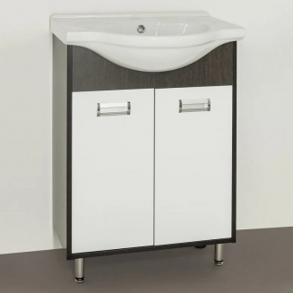 Тумба с раковиной STYLE LINE Эко Стиль W №9 60 белая, венге