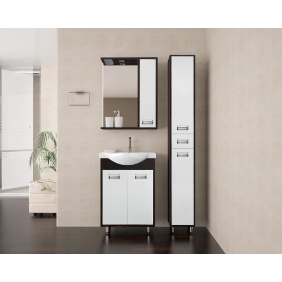 Тумба с раковиной STYLE LINE Эко Стиль W №9 60 белая, венге