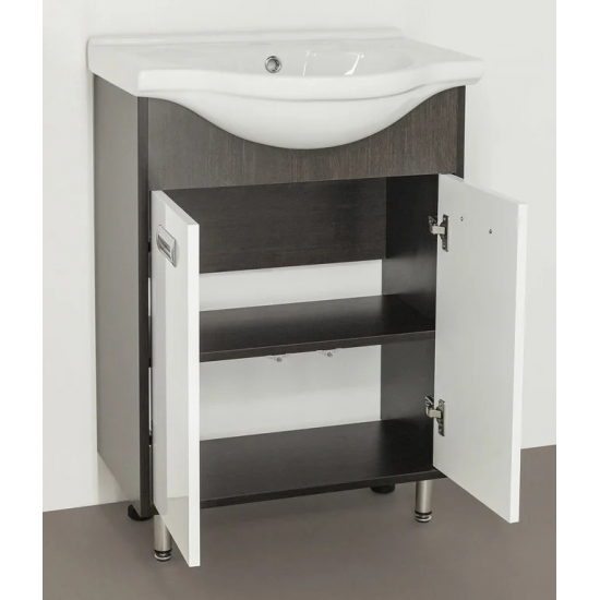 Тумба с раковиной STYLE LINE Эко Стиль W №9 60 белая, венге