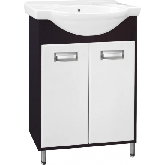 Тумба с раковиной STYLE LINE Эко Стиль W №9 60 белая, венге