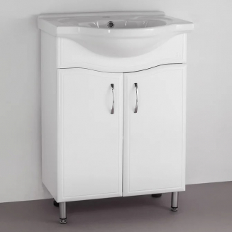 Тумба с раковиной STYLE LINE Эко Волна №9 60 белая