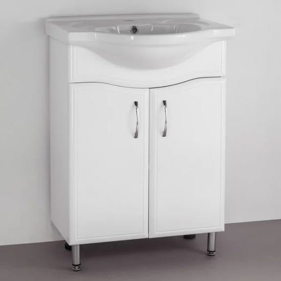 Тумба с раковиной STYLE LINE Эко Волна №9 60 белая