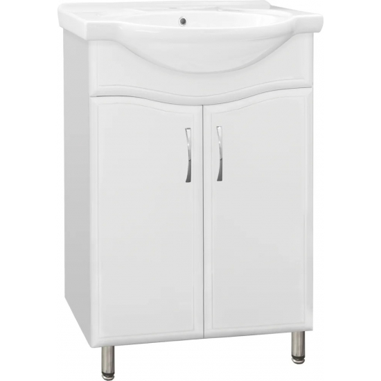 Тумба с раковиной STYLE LINE Эко Волна №9 60 белая