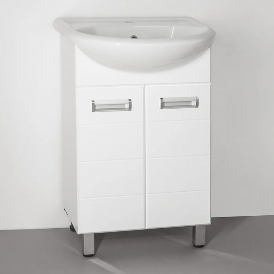 Тумба с раковиной STYLE LINE Ирис 55 белая