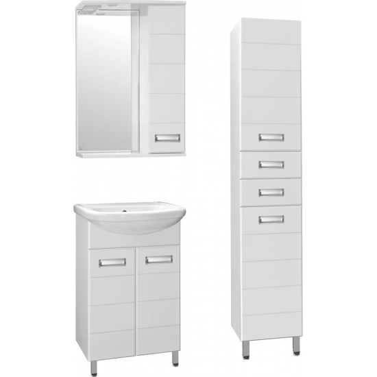 Тумба с раковиной STYLE LINE Ирис 55 белая