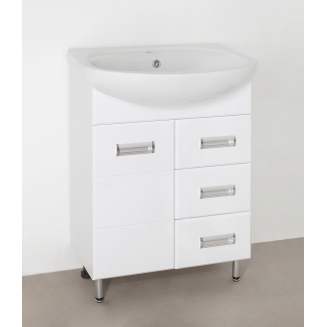 Тумба с раковиной STYLE LINE Ирис 65 белая