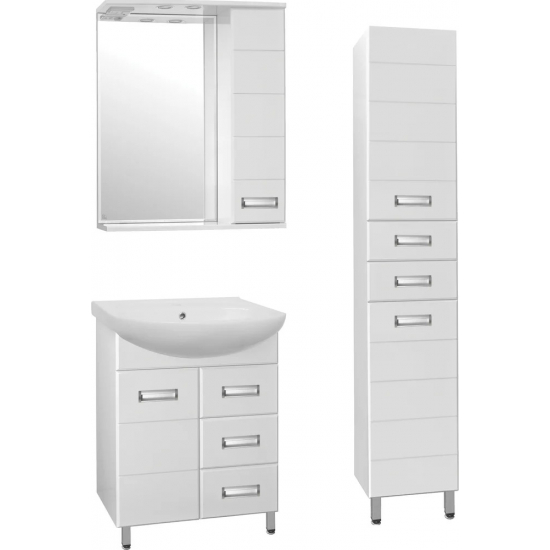 Тумба с раковиной STYLE LINE Ирис 65 белая