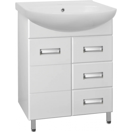 Тумба с раковиной STYLE LINE Ирис 65 белая
