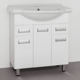 Тумба с раковиной STYLE LINE Ирис 75 белая