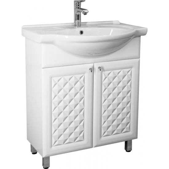 Тумба с раковиной STYLE LINE Канна 75 Люкс, белая