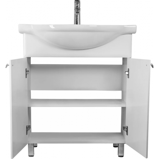 Тумба с раковиной STYLE LINE Канна 75 Люкс, белая