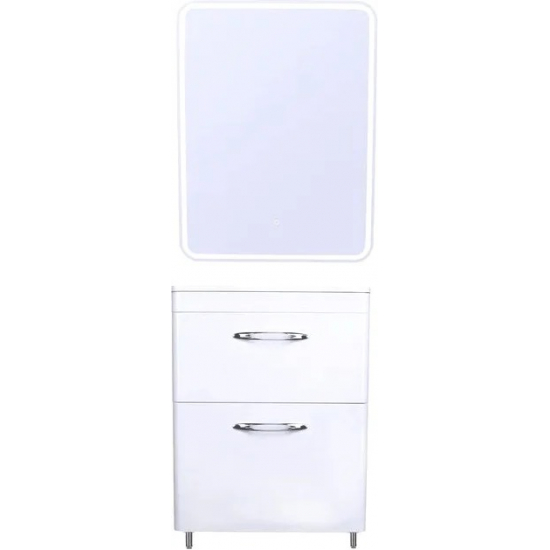 Тумба с раковиной STYLE LINE Каре 60 напольная, Люкс Plus, белая