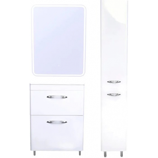 Тумба с раковиной STYLE LINE Каре 60 напольная, Люкс Plus, белая