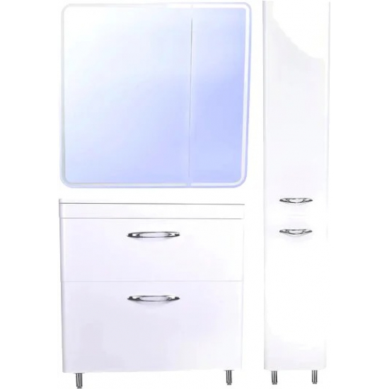 Тумба с раковиной STYLE LINE Каре 80 напольная, Люкс Plus, белая