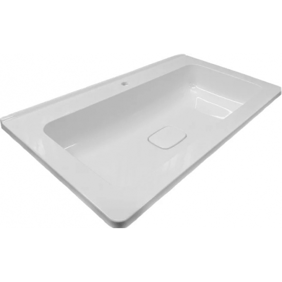 Тумба с раковиной STYLE LINE Каре 80 напольная, Люкс Plus, белая